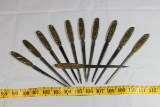 11 Pieces of Brass Handle Letter Openers. German Made.