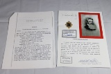 Strand of Abolitionist John Brown's Hair. W/ Certification.