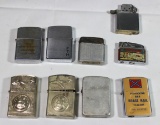 US Post WW2 Through Vietnam 7 Pieces of Cigarette Lighters. 1 Zippo.