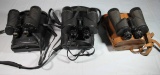 Lot of 3 US M15 Binoculars. All W/ Cases. 1 Bausch & Lomb. 7 X 50. All Have Good Optics.