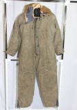 WW2 German Luftwaffe Heavy Cold Weather Lined Flight Suit. No Markings.