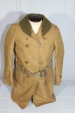Early US WW2 Army Officer's Mackinaw. Named. Variant Loop Closures. W/ Belt.