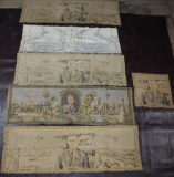 Lot of 6 Lindbergh Spirit of St. Louis French Made Tapestries.