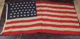 US 46 Star Flag W/ Rope. Good Condition.