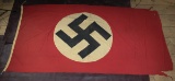 WW2 German NSDAP Flag.  5' X 9.5'. Used Condition.