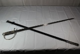 German  SS Officer's Sword W/SS Marked Scabbard.