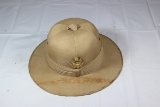 Nice US WW2 Enlisted Cork Pith Helmet W/ Strap & Disc.  Size 7.