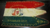Early 19th Century Hungarian Roman Catholic Organizational Silk Banner-Hand Embroidered-1907