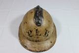 WW1 French P.L.B. Painted Helmet. No Liner.