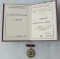 Polish PRL Gold Meritorious Communications Worker Badge with Award Document