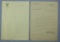 2pcs-Origianl WW2 Period Adolf Hitler Letterhead Stationary