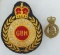 2 pcs. Royal Bahamas Police Cap Badge/Grand Bahama Country Club Breast Patch