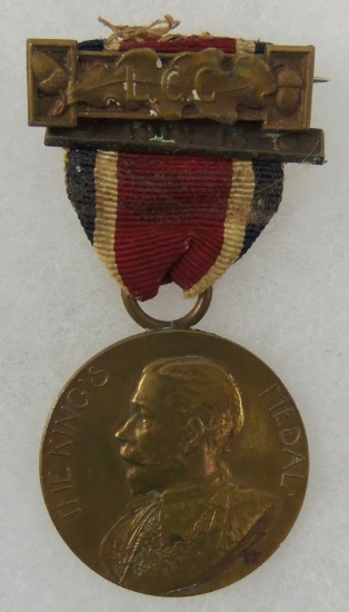 1912-1913 LCC The King's Medal - Named