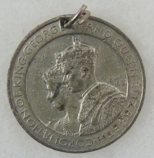 King George VI and Queen Elizabeth Coronation Medallion - Westminister Abbey