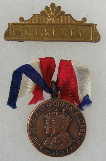 King George VI and Queen Elizabeth Coronation Medallion - Brampton High School