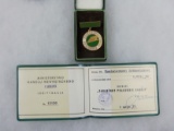 Poland PRL Cased Merchant of Merit Badge with Award Document