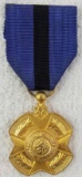 Belgium Order of Leopold II Gold Medal Unilingual