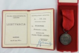 Poland 30 Years People's Republic Medal Cased with Award Document