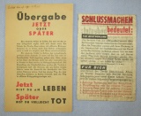 2pcs-WW2 Period Allied To German Soldiers In Italy-Surrender/Safe Passage Leaflets