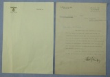 2pcs-Origianl WW2 Period Adolf Hitler Letterhead Stationary