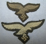 2pcs-Luftwaffe Uniform Removed Breast/Cap Eagles