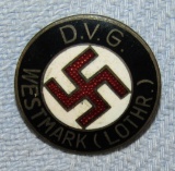 D.V.G. WESTMARK (LOTHR.) Round Enamel Pin-W.REDO Maker Mark