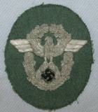 Nazi Police Feldgendarmerie Officer's Bullion Embroidered Sleeve Insignia