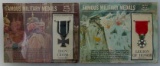 2 pcs. Lowell Toys Famous Military Medals No. 2  Legion of Honor/No. 12 Iron Cross
