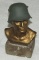 Small Size German Soldier Desk Sculpture With Marble/Granite Base