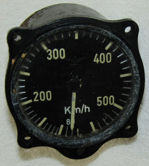 Original WW2 period Luftwaffe Aircraft Airspeed Indicator Gauge