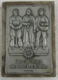 WW2 German DAF Honor Desk Plaque On Marble Base