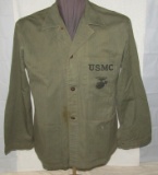 Scarce Named WW2 USMC P41 HBT Combat/Utility Jacket/Shirt