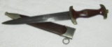 Early SA Dagger With Scabbard-Rare Maker Of 