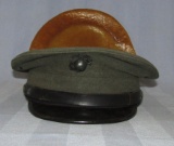 WWII Period USMC Visor Cap For Enlisted With Scarce Rain Cover-Named