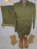 Rare WWII Period U.S. Navy N-3 Utility Shirt/Trousers/N-1 