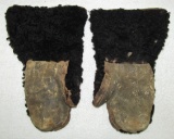 Rare Spanish American War Soldier's Buffalo Fur/Skin Gloves