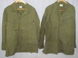 2pcs-Vietman War Period 3rd Pattern Rip-Stop Poplin Jungle Combat Jackets