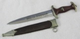 Early SA Dagger With Scabbard-Sturm/Unit Stampings On Cross Guard/Scabbard-Tank Destroyer Vet.