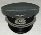 Rare WW2 German Bahnschutz Police Officer's Visor Cap-Peter Kupper Maker