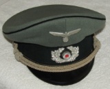 Scarce Wehrmacht Pioneer Officer's Visor Cap-EREL Logo W/Distributor Stamping