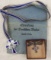 2pcs-Full Size Mother's Cross In Silver With Issue Packet-Miniature Silver Cross W/LDO Box