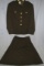 Rare WW2 U.S. Army Nurse's Unissued Dark OD Service Jacket (Cutter Tags) W/Skirt