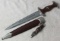 Excellent Condition SA Dagger W/Scabbard/Hanger-