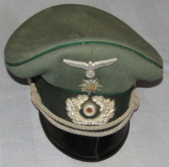 WW2 German Administration Officer Visor Cap-Assigned To Mountain Troops-EREL-Named