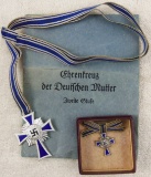 2pcs-Full Size Mother's Cross In Silver With Issue Packet-Miniature Silver Cross W/LDO Box