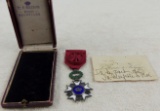 Rare! WW1/Earlier Belgium Officer Class Order Of The Crown Military Merit Cross W/Case