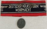 2pcs-VOLKSSTURM Armband-Silver Wound Badge By 