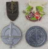 4pcs Misc. WWII SA Rally Badges