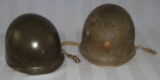 1st Armored Division M1 Fixed Bale Helmet With Early Liner-Major Insignia-Attributed
