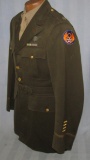 WWII 8th AAF Class A Tunic Named To Flight Surgeon-Rare Wings-Bullion Rank Insignia